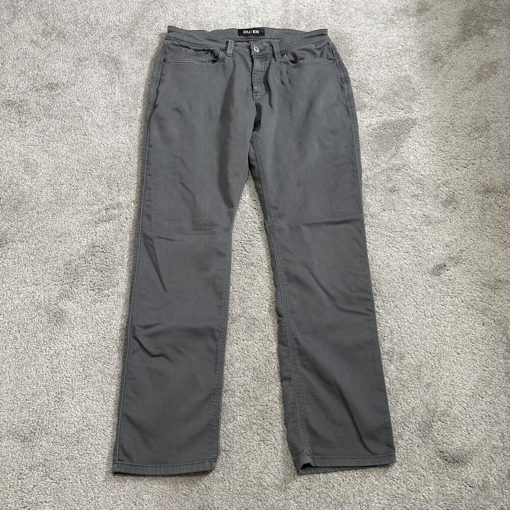 DU/ER N2X Pants Mens 32x32 Gray Relaxed Fit Denim Performance